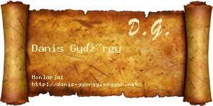 Danis György névjegykártya