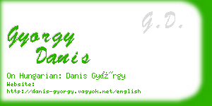 gyorgy danis business card